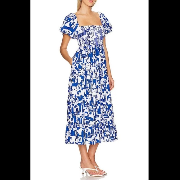 SHOW ME YOUR MUMU Revolve Afternoon Tea Dress In Santorini Escape - Picture 1 of 13